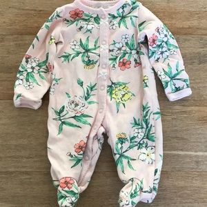 Carters Newborn Floral Footies Onesie Baby